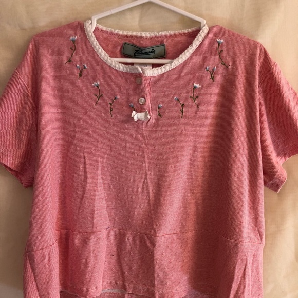 Floral Oversized Crop Top - Picture 1 of 6